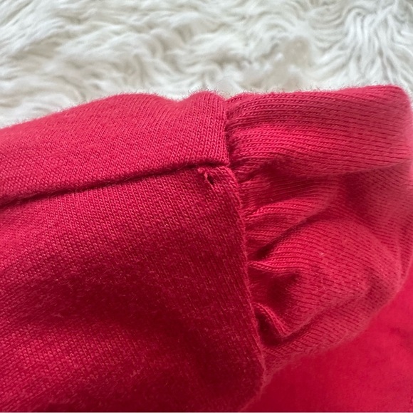 Anthropologie Maeve Shirt Dakota Buckle Wrap Top Short Sleeve Red Petite MP - Picture 11 of 11